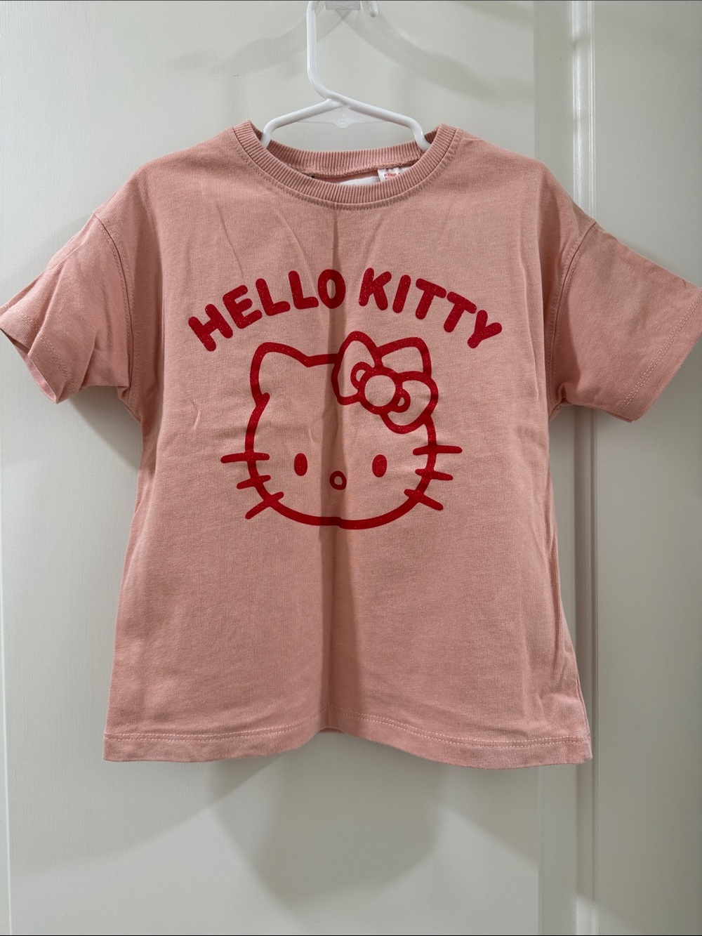 Hello Kitty Pink Short Sleeve Tee with Red Graphic